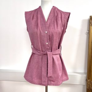 Lanena srajca brez rokavov