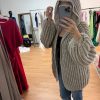 CHUNKY KNIT HOODIE CARDIGAN